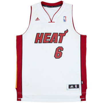 2010-14 Miami Heat James #6 adidas Swingman Home Jersey - 5/10 - (L)