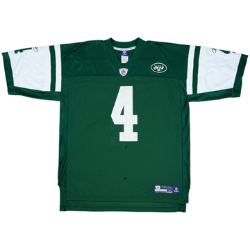 2008 New York Jets Favre #4 Reebok On Field Home Jersey - 8/10 - (XL)