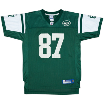 2005-06 New York Jets Coles #87 Reebok On Field Home Jersey - 3/10 - (XL.Boys)