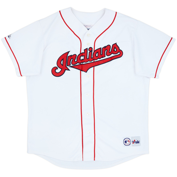 2000-01 Cleveland Indians Majestic Home Jersey - 9/10 - (XL)