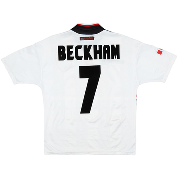 1997-99 Manchester United Away Shirt Beckham #7 - 8/10 - (Y)