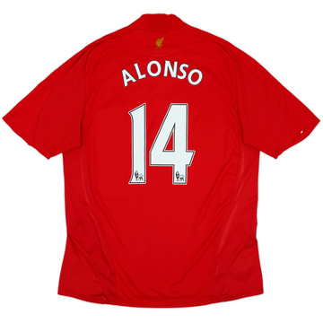 2008-10 Liverpool Home Shirt Alonso #14 - 6/10 - (L)