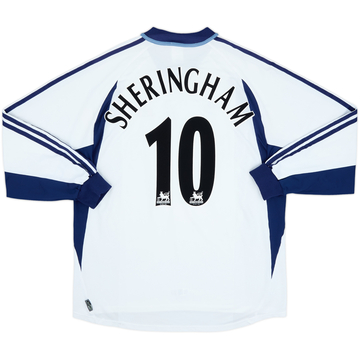 2001-02 Tottenham Home L/S Shirt Sheringham #10 - 7/10 - (XL)