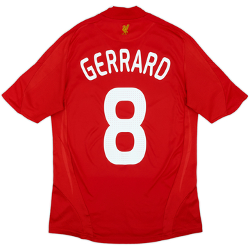 2008-10 Liverpool Home Shirt Gerrard #8 - 9/10 - (S)