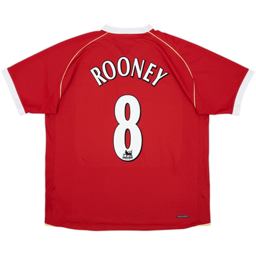 2006-07 Manchester United Home Shirt Rooney #8 - 6/10 - (XL)