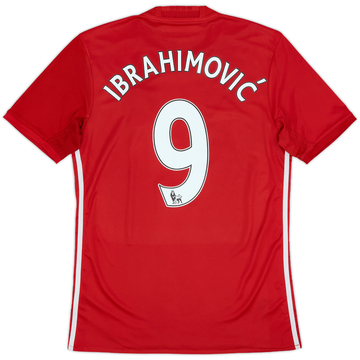 2016-17 Manchester United Home Shirt Ibrahimovic #9 - 9/10 - (S)