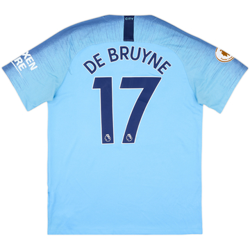 2018-19 Manchester City Home Shirt De Bruyne #17 - 5/10 - (L)