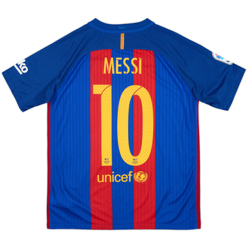 2016-17 Barcelona Home Shirt Messi #10 - 10/10 - (XL.Boys)