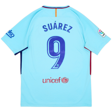 2017-18 Barcelona Away Shirt Suarez #9 - 8/10 - (L)