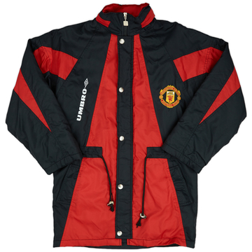 1992-93 Manchester United Umbro Padded Bench Coat - 9/10 - (L.Boys)