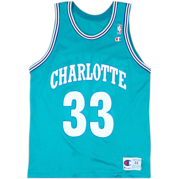1992-95 Charlotte Hornets Mourning #33 Champion Away Jersey - 7/10 - (L)