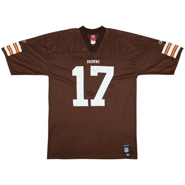 2005-06 Cleveland Browns Edwards #17 Reebok Replica Home Jersey - 7/10 - (XL)
