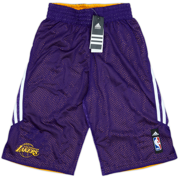 2013-14 LA Lakers adidas Reversible Training Shorts (XS)