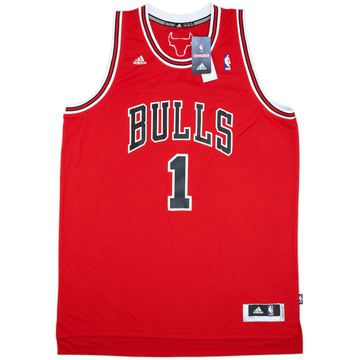 2010-14 Chicago Bulls Rose #1 adidas Swingman Away Jersey (XXL)