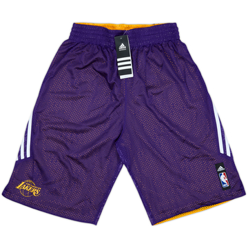 2013-14 LA Lakers adidas Reversible Training Shorts (M)