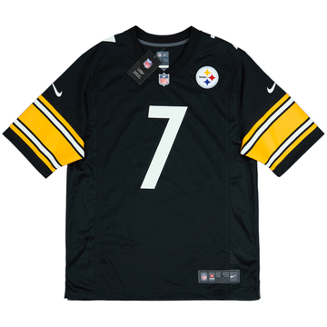 2020-21 Pittsburgh Steelers Roethlisberger #7 Nike Game Home Jersey (L)