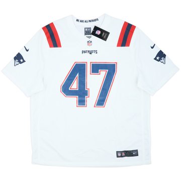 2020-21 New England Patriots Johnson #47 Nike Game Away Jersey (XXL)