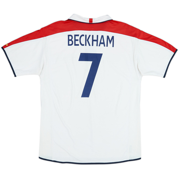 2003-05 England Home Shirt Beckham #7 - 5/10 - (XL)