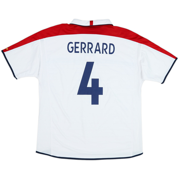 2003-05 England Home Shirt Gerrard #4 - 5/10 - (XXL)
