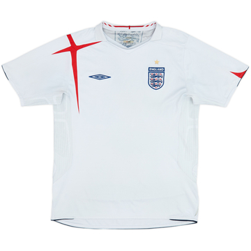2005-07 England Home Shirt - 5/10 - (L)