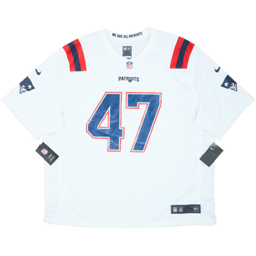 2020-21 New England Patriots Johnson #47 Nike Game Away Jersey (3XL)