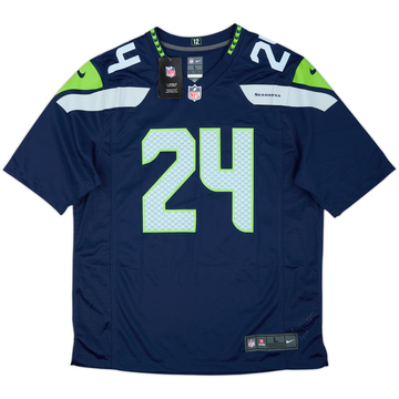 2019 Seattle Seahawks Lynch #24 Nike Game Home Jersey (L)