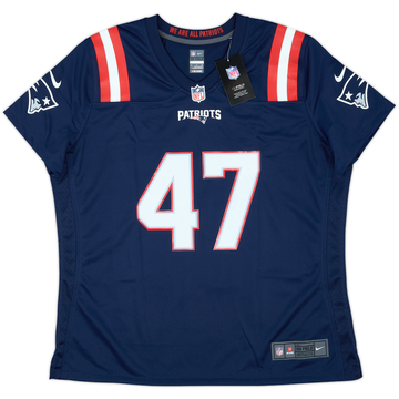 2020-21 New England Patriots Johnson #47 Nike Game Home Jersey Womens (XXL)
