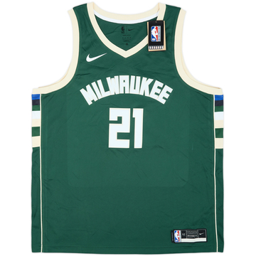 2020-23 Milwaukee Bucks Holiday #21 Nike Swingman Away Jersey (XL)