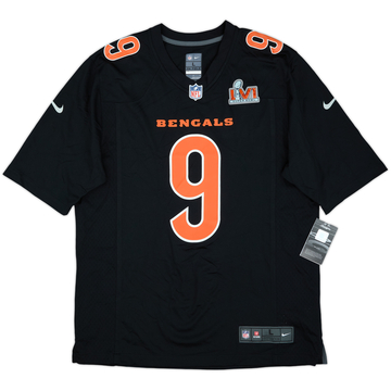 2021 Cincinnati Bengals Burrow #9 Super Bowl LVI Nike Game Jersey (L)