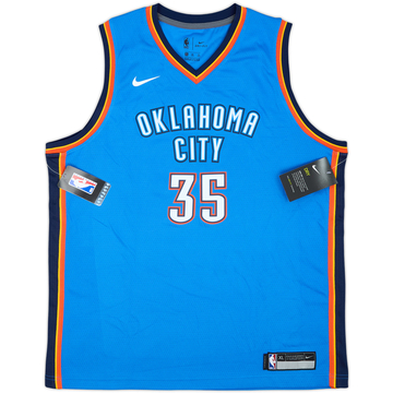 2017-18 Oklahoma City Thunder Durant #35 Nike Swingman Away Jersey (XL.Boys)