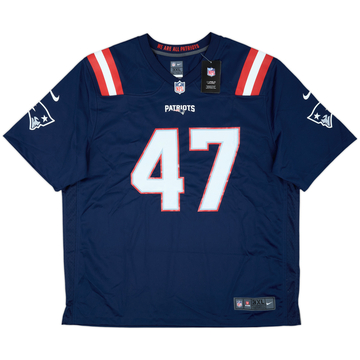 2020-21 New England Patriots Johnson #47 Nike Game Home Jersey (3XL)