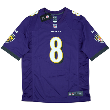 2018-25 Baltimore Ravens Jackson #8 Nike Game Home Jersey (L)