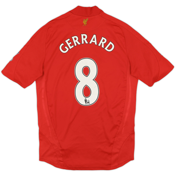 2008-10 Liverpool Home Shirt Gerrard #8 - 6/10 - (S)