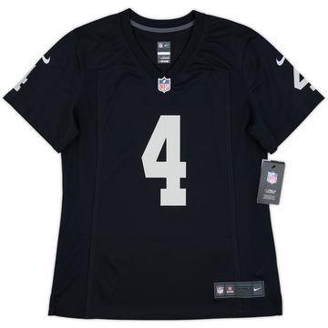 2020-22 Las Vegas Raiders Carr #4 Nike Game Home Jersey Womens (M)