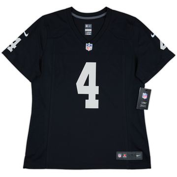 2020-22 Las Vegas Raiders Carr #4 Nike Game Home Jersey Womens (L)