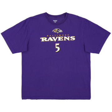 2008-11 Baltimore Ravens Flacco #5 Reebok Tee - 8/10 - (L)