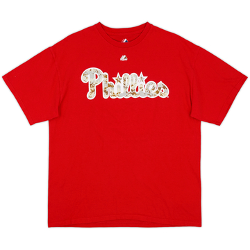 2012 Philadelphia Phillies Hamels #35 Majestic Tee - 9/10 - (XL)