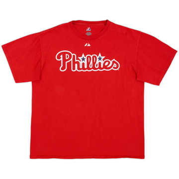 2011 Philadelphia Phillies Victorino #8 Majestic Tee - 5/10 - (L)