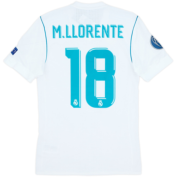2017-18 Real Madrid Home Shirt M. Llorente #18 (S)
