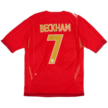 2006-08 England Away Shirt Beckham #7 - 7/10 - (L)