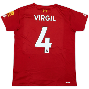2019-20 Liverpool Home Shirt Virgil #4 - 7/10 - (6-7 Years)