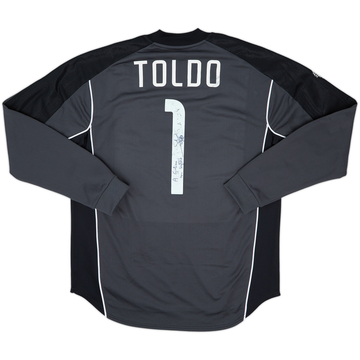 2003-04 Inter Milan Match Issue Signed GK Shirt Toldo #1