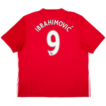 2016-17 Manchester United Home Shirt Ibrahimovic #9 - 9/10 - (XXL)
