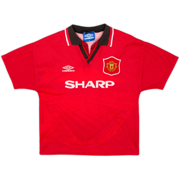 1994-96 Manchester United Home Shirt - 5/10 - (L.Boys)