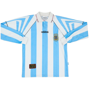 1996-98 Argentina Home L/S Shirt - 7/10 - (S)