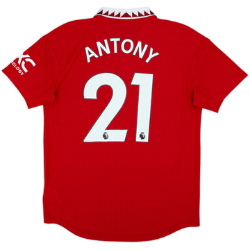 2022-23 Manchester United Authentic Home Shirt Antony #21 - 7/10 - (M)