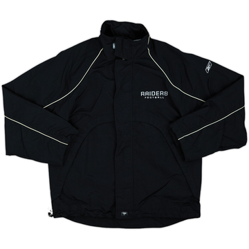 2002-04 Oakland Raiders Reebok Rain Coat - 8/10 - (L.Boys)