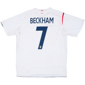 2005-07 England Home Shirt Beckham #7 - 10/10 - (XL)