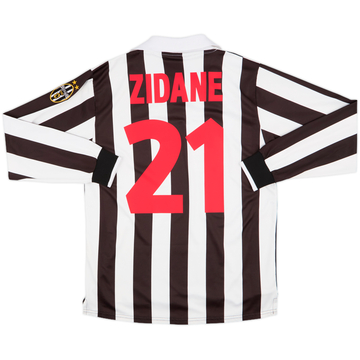 1998-99 Juventus Home L/S Shirt Zidane #21 - 7/10 - (S)