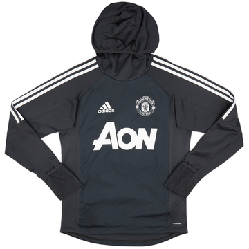 2017-18 Manchester United adidas Hooded Top - 9/10 - (XS)